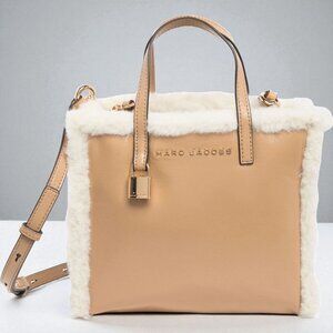 Marc Jacobs Mini Grind Faux Fur Trim Top Handle Bag MSRP$425